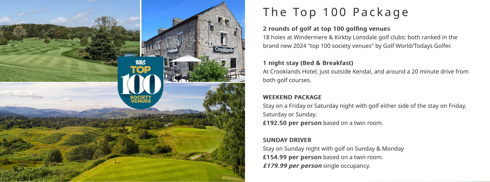 Top 100 Package - Lake District